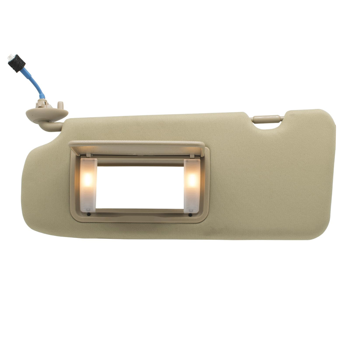 NHILES driver-side sun visor front view showing clean beige finish and fit