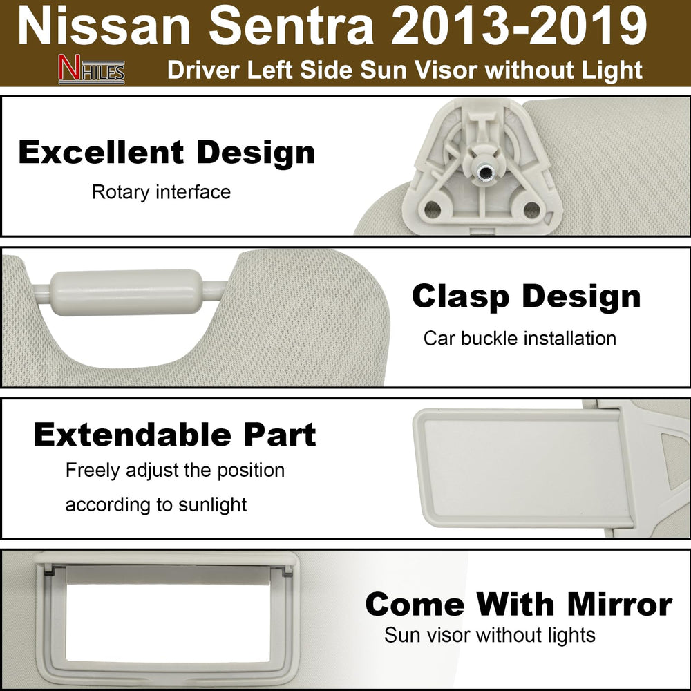 NHILES visor installed in Nissan Sentra demonstrating restored shade benefits