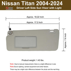 NHILES visor installed in Nissan Titan interior restoring sun protection benefit