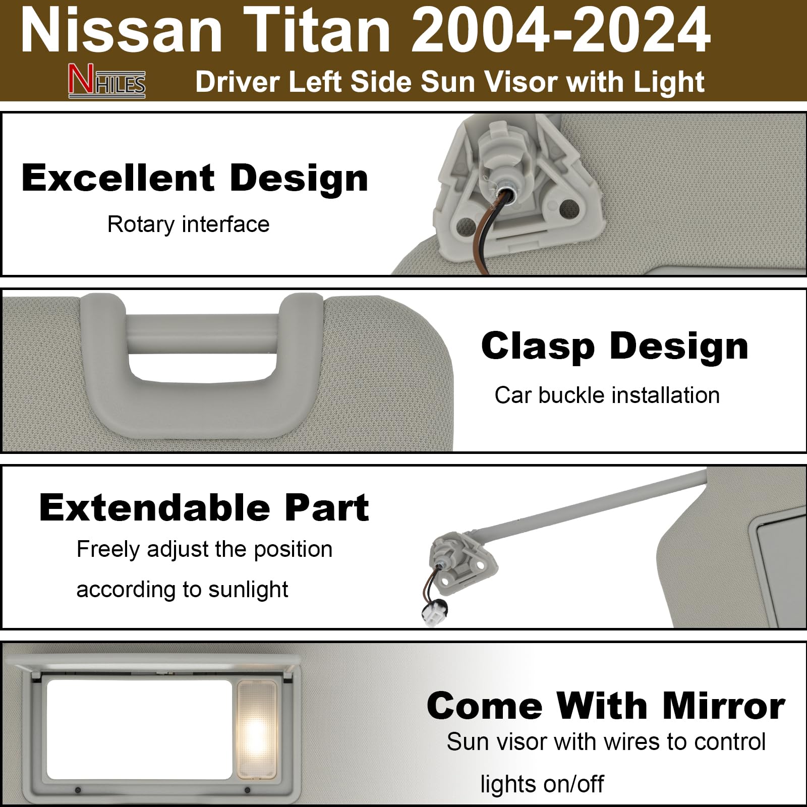 NHILES visor texture detail showing fabric finish for durable interior match