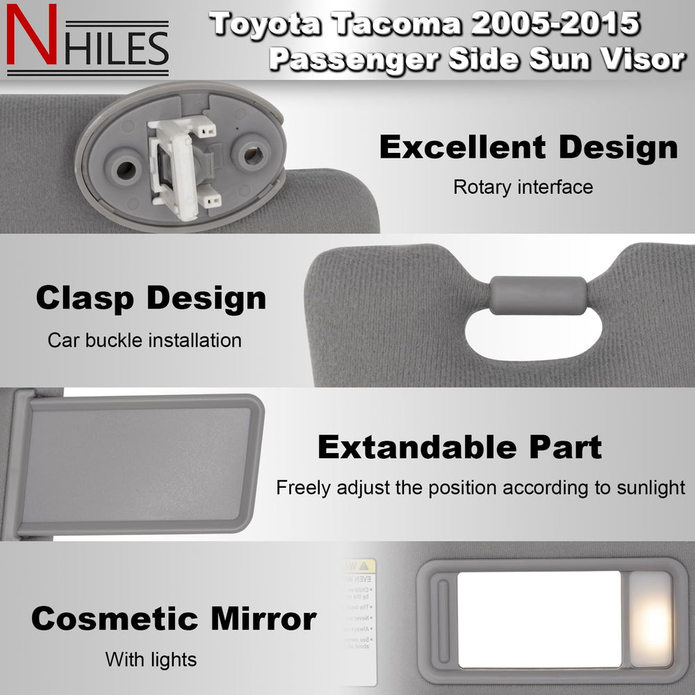 NHILES visor courtesy light close-up highlighting improved passenger visibility