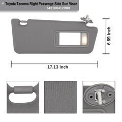 NHILES visor installed in Toyota Tacoma cabin demonstrating seamless fit