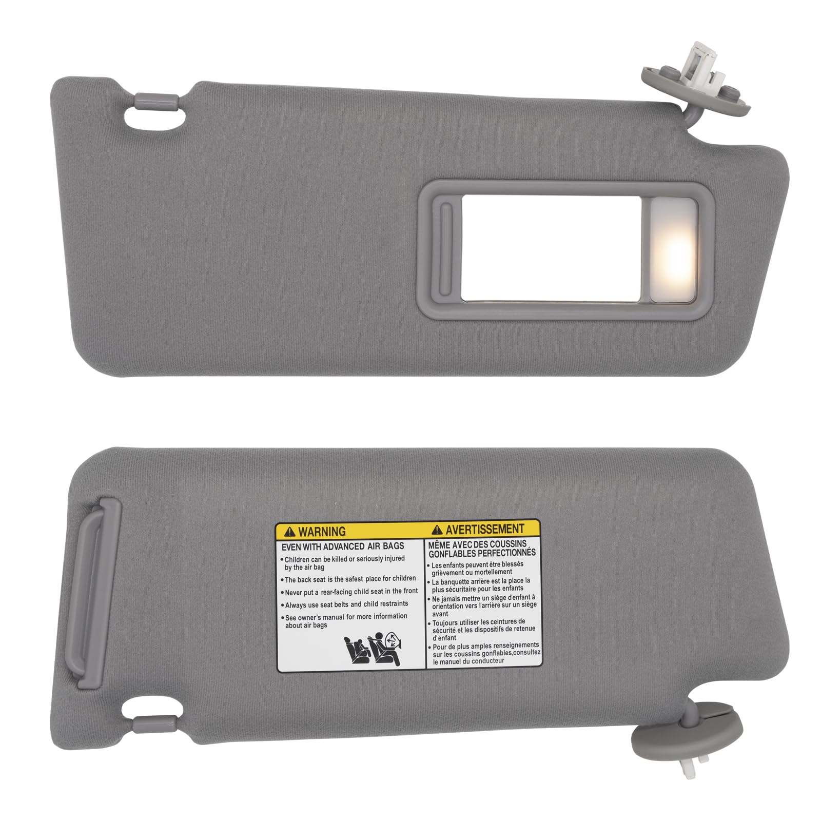 NHILES visor boxed with mounting hardware illustrating ready-to-install package