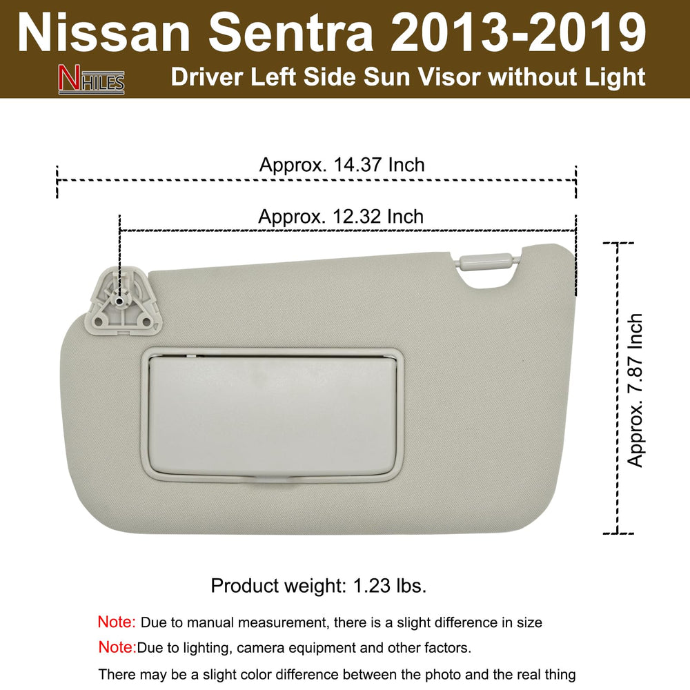 NHILES visor mounting points detail illustrating easy installation benefits