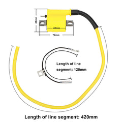 nibbi ignition coil high-tension lead detail showing trimmed-ready length for custom routing