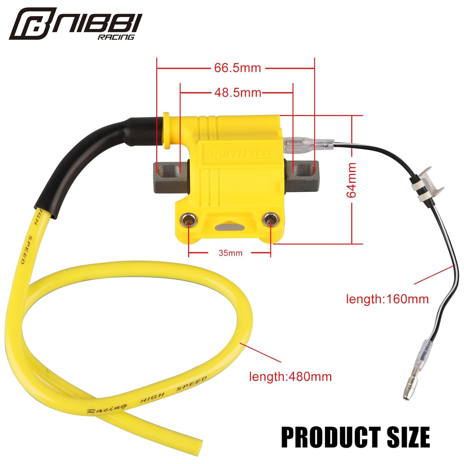 nibbi ignition coil insulation closeup showing heat-resistant rubber for durability