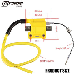 nibbi ignition coil insulation closeup showing heat-resistant rubber for durability