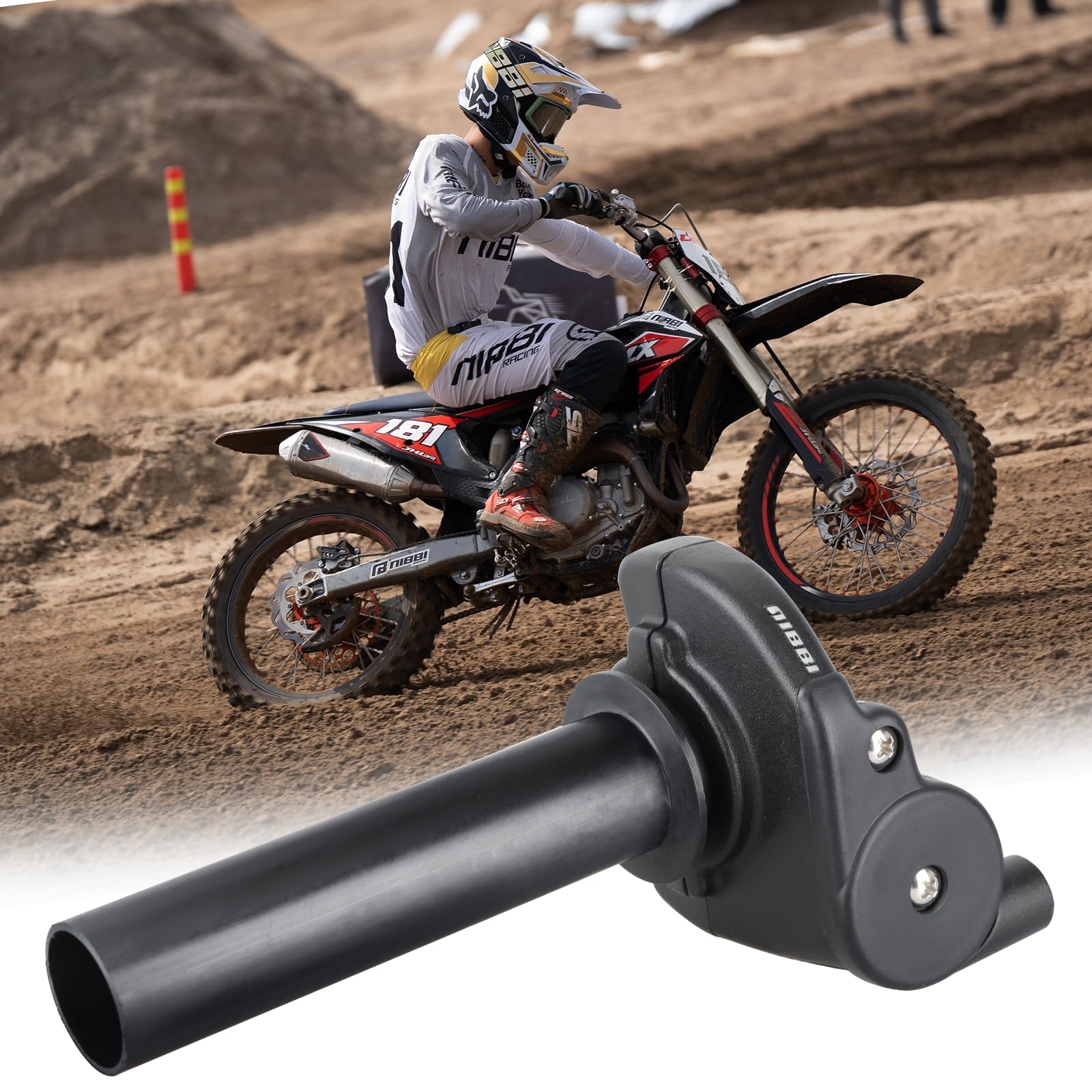 nibbi throttle texture and ergonomics emphasizing reduced rider fatigue