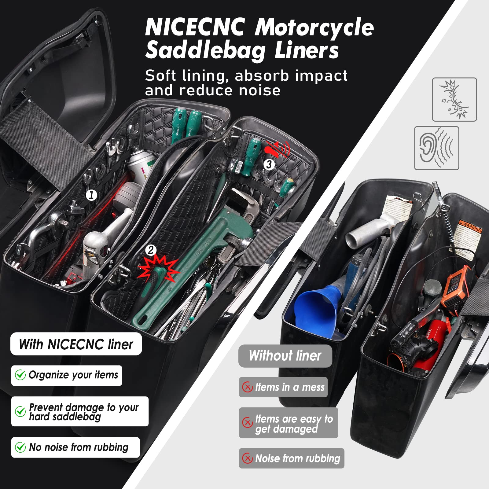 NICECNC burr bottom detail showing anti-slip base for stable gear placement
