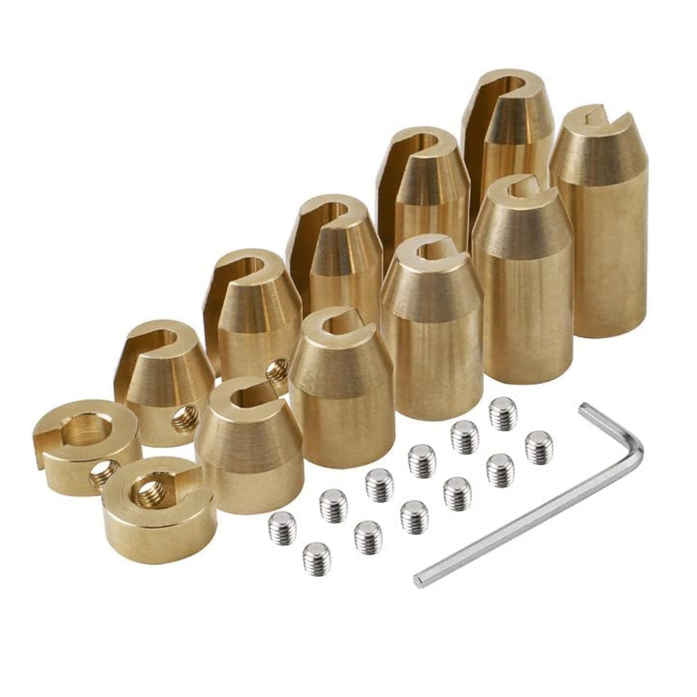 NICECNC front pack showing 12 brass spoke weights and benefits for balancing