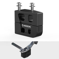 NICECNC front view showing kickstand lift block and benefit of reduced lean