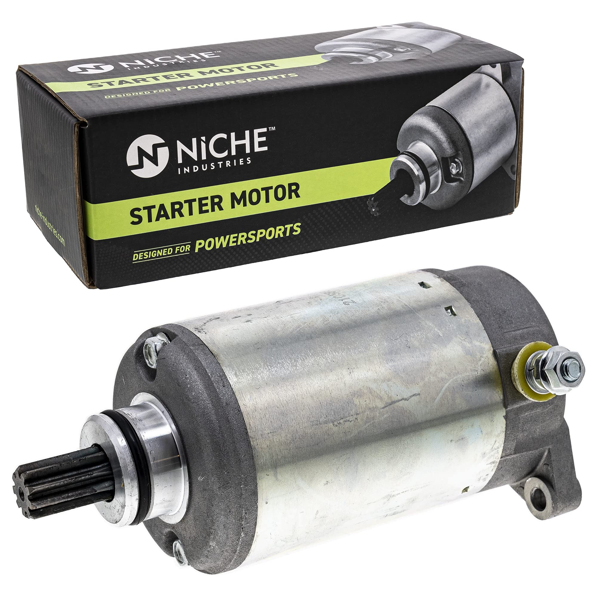 NICHE starter front view showing body and mounting points for easy fit