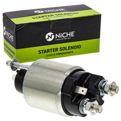 NICHE starter solenoid front view showing compact 12V design and reliable fit