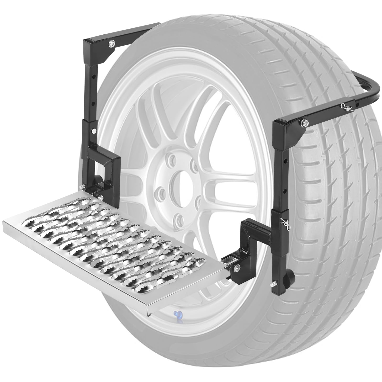 NigWarm front view mounted on truck tire showing stable access