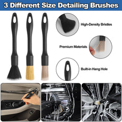 NIKCOSMK precision detailing brushes set shown cleaning vents and crevices effectively