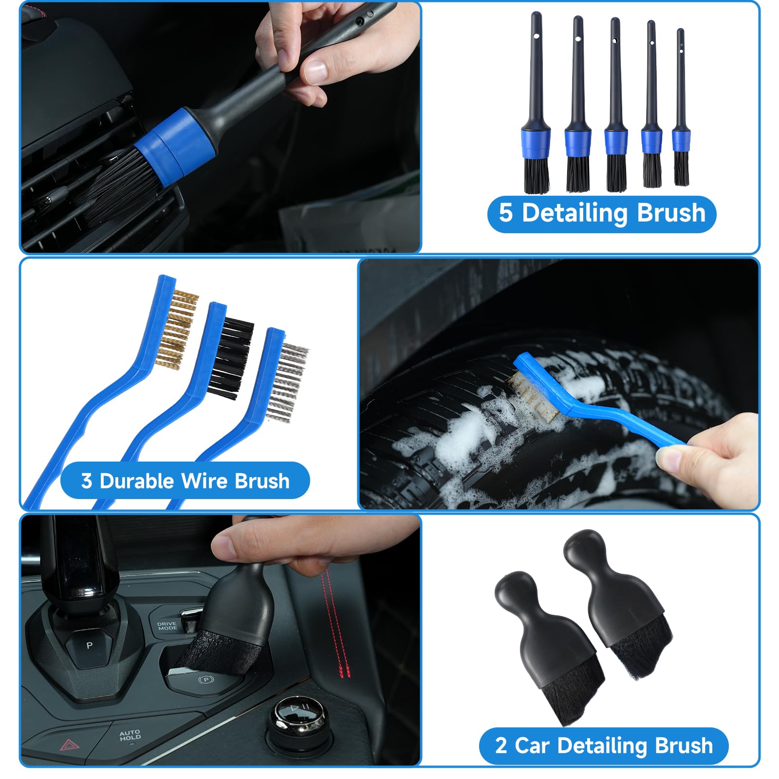 NIKCOSMK windshield cleaning tool with microfiber cover for streak-free glass cleaning