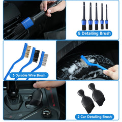 NIKCOSMK windshield cleaning tool with microfiber cover for streak-free glass cleaning