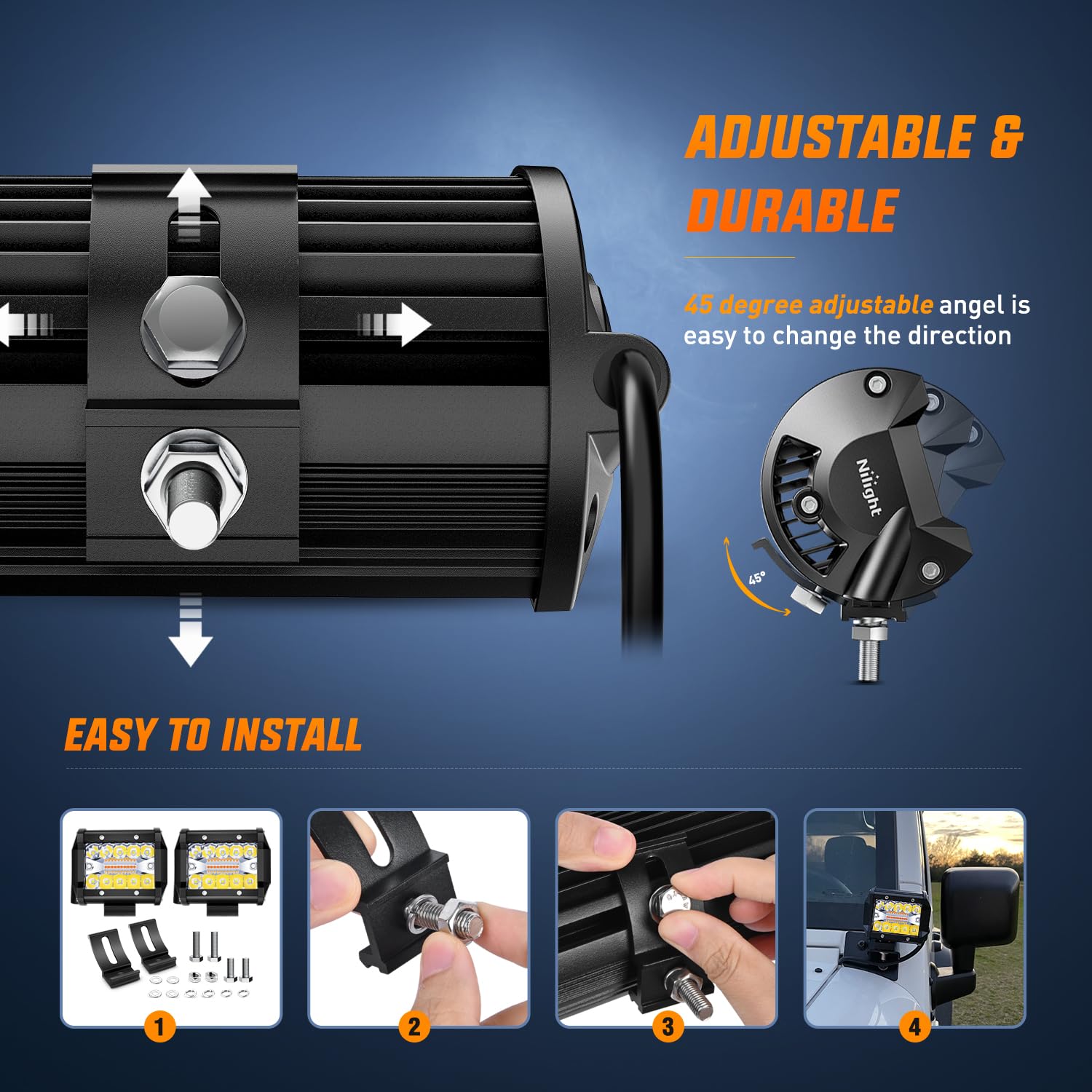 Nilight under water spray illustrating IP67 protection for durability