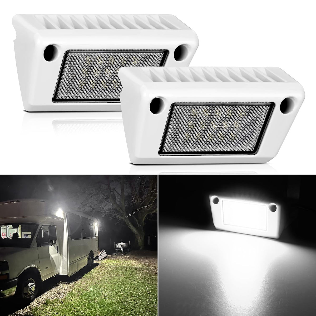 Nilight front view of 5-inch light showing compact flood profile and durable build