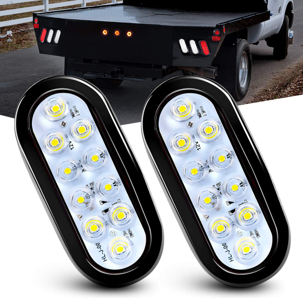 Nilight 6" oval front view showing bright lens and durable housing for visibility