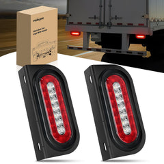 Nilight front view showing bright red LEDs and clear lens for improved visibility