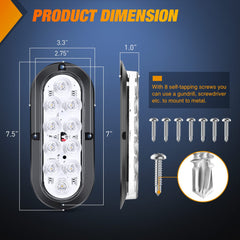 Nilight side profile of 6-inch oval lamp highlighting compact, low-profile benefit