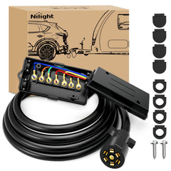 Nilight front view of 7-way plug showing secure connection and easy hookup