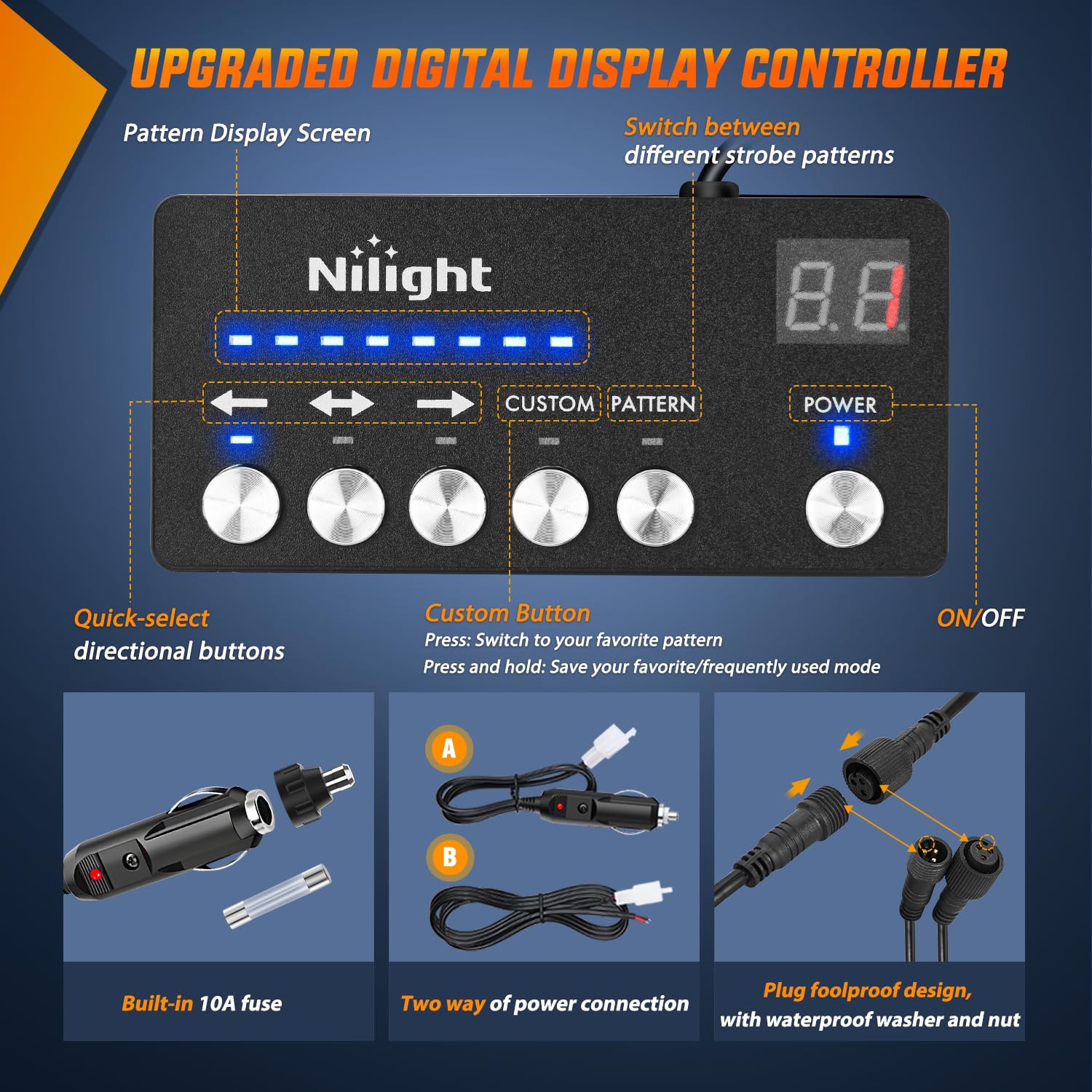 Nilight aluminum base close-up highlighting durable construction and heat dissipation