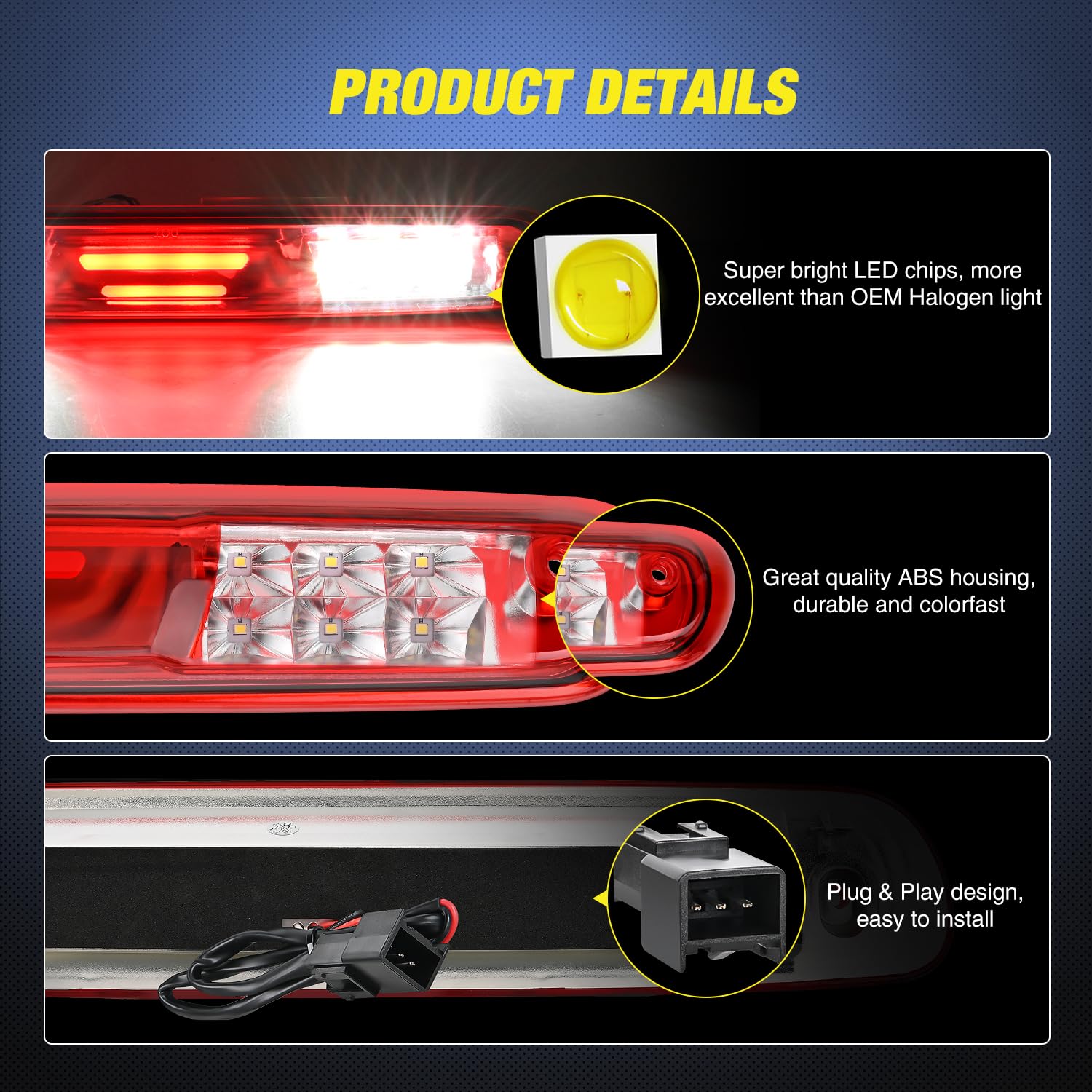 Nilight rear view showing high-density foam seal improving waterproof protection and fit
