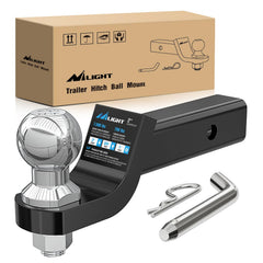 Nilight front view of ball mount showing durable design and quick hookup benefit