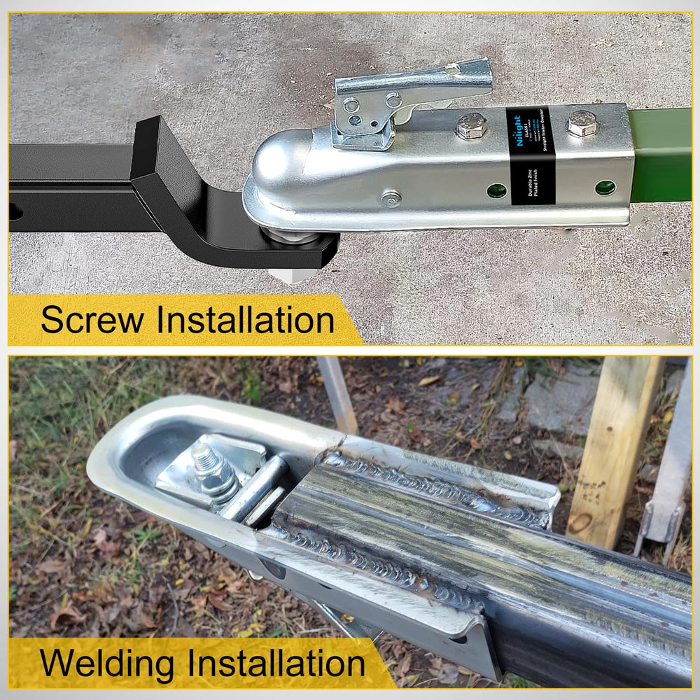 Nilight bolted to trailer frame example showing removable install convenience