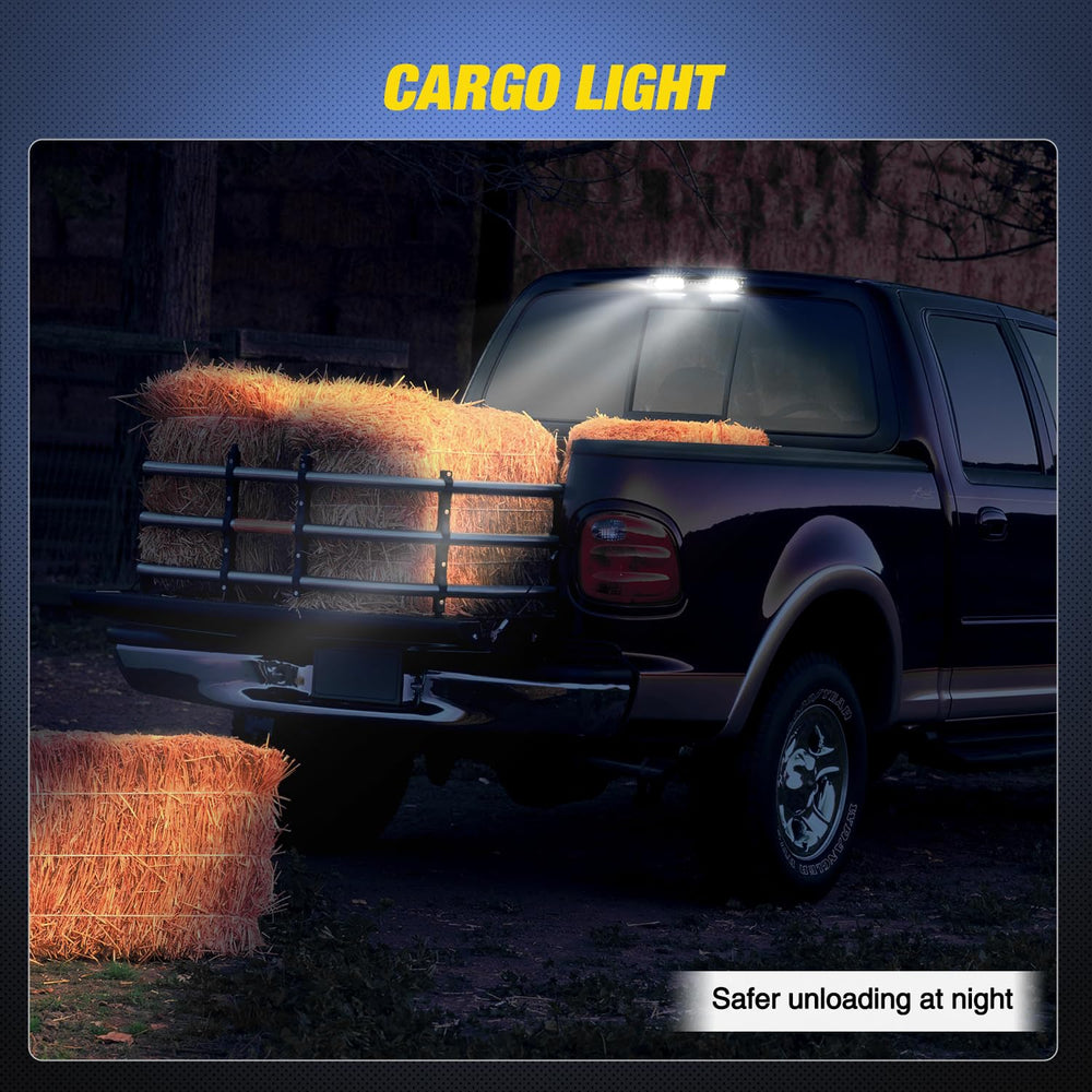 Nilight cargo light on demonstrating strong interior bed illumination