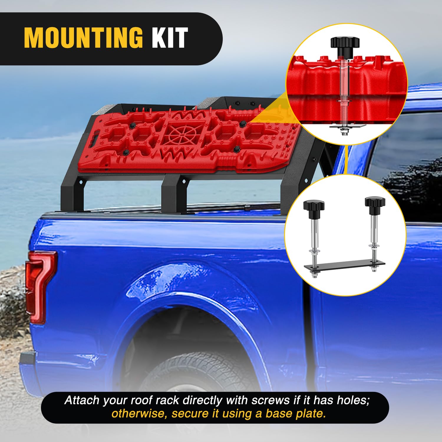 Nilight carry bag and mounting kit laid out to show included hardware and storage benefit