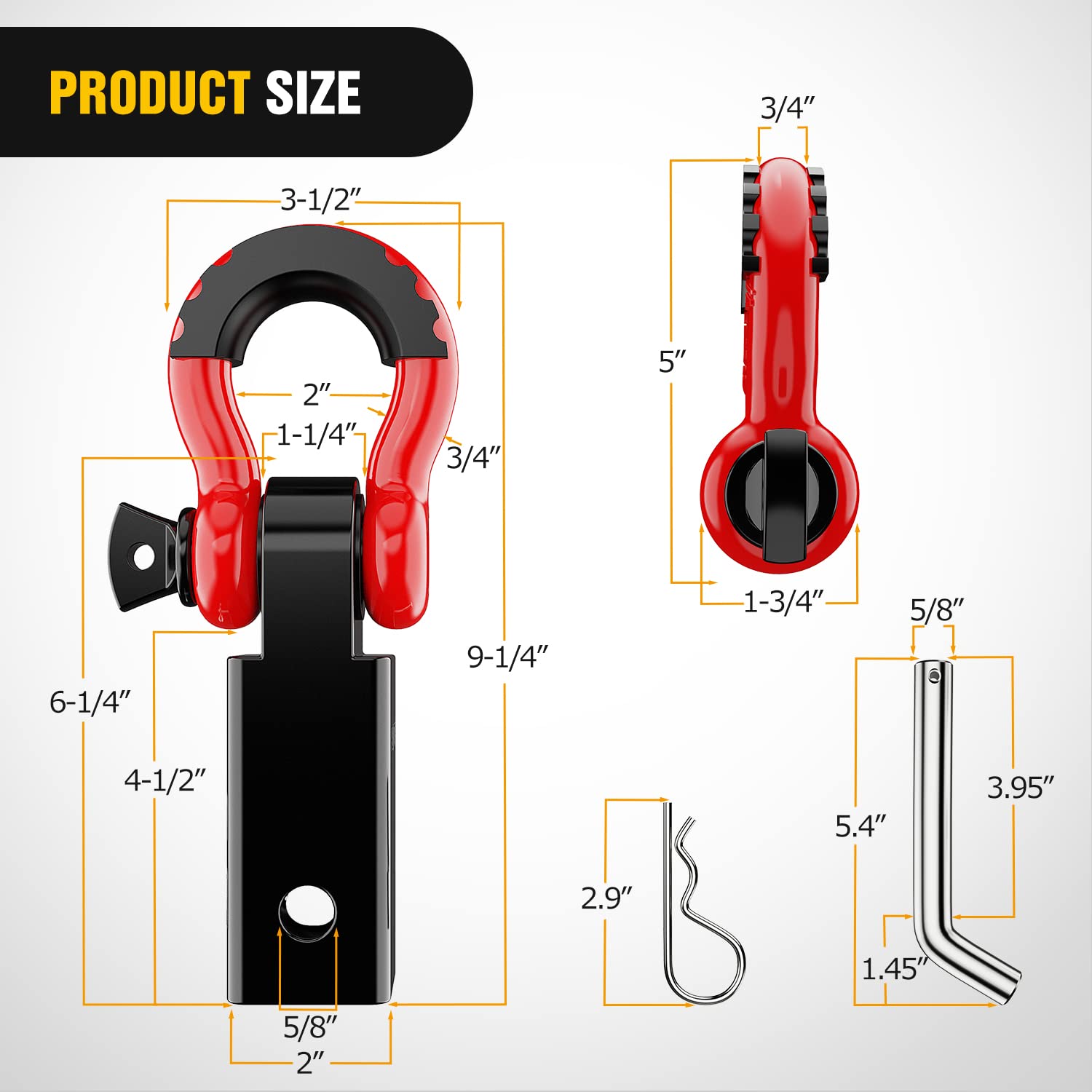 Nilight close-up of 3/4 inch D-ring shackle highlighting corrosion resistance advantage