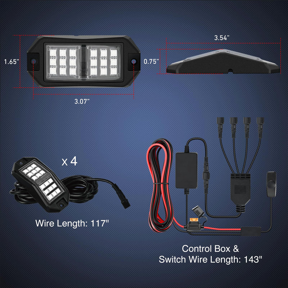 Nilight close-up of 18 LEDs highlighting precise light output