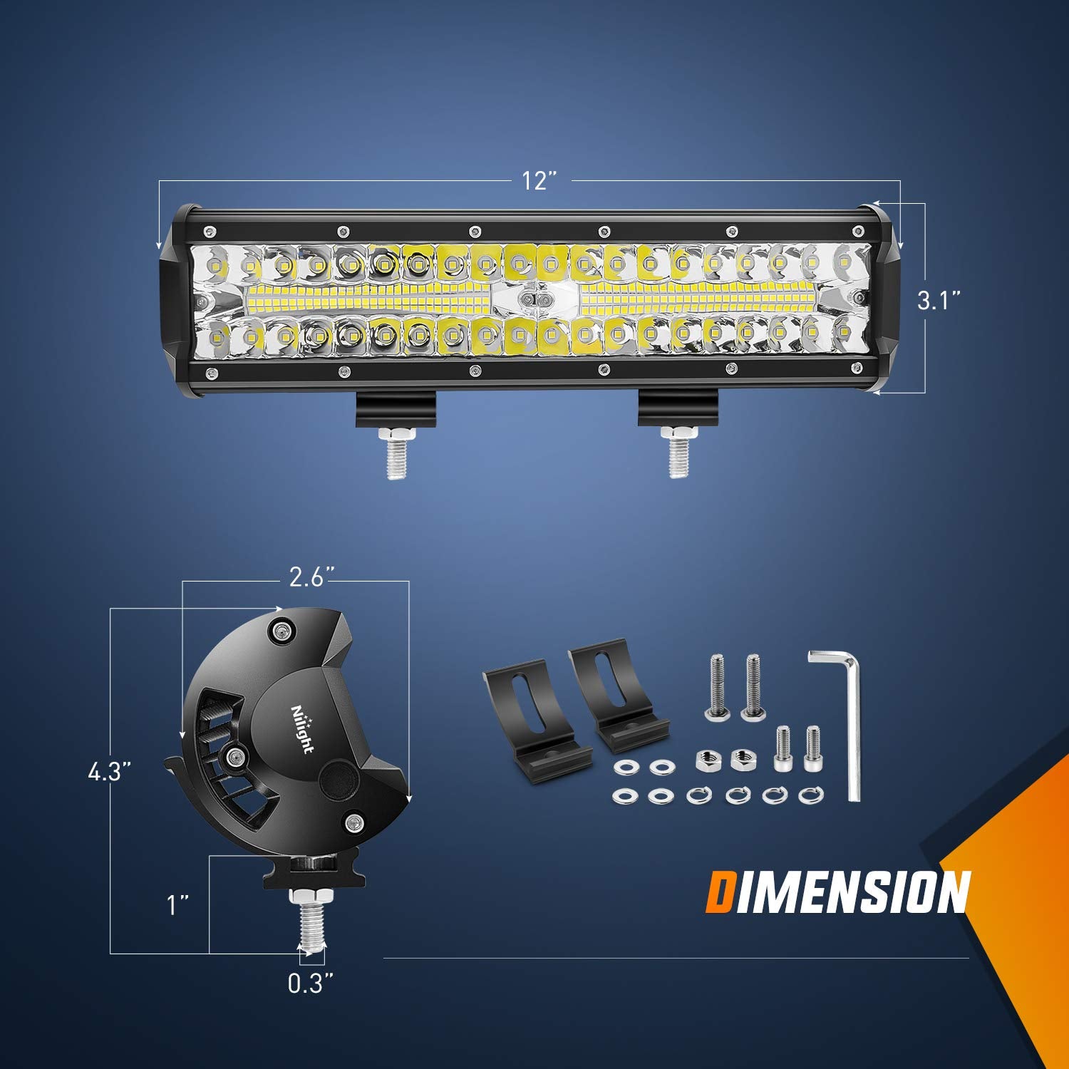 Nilight close-up of LED chips and reflector highlighting efficient output