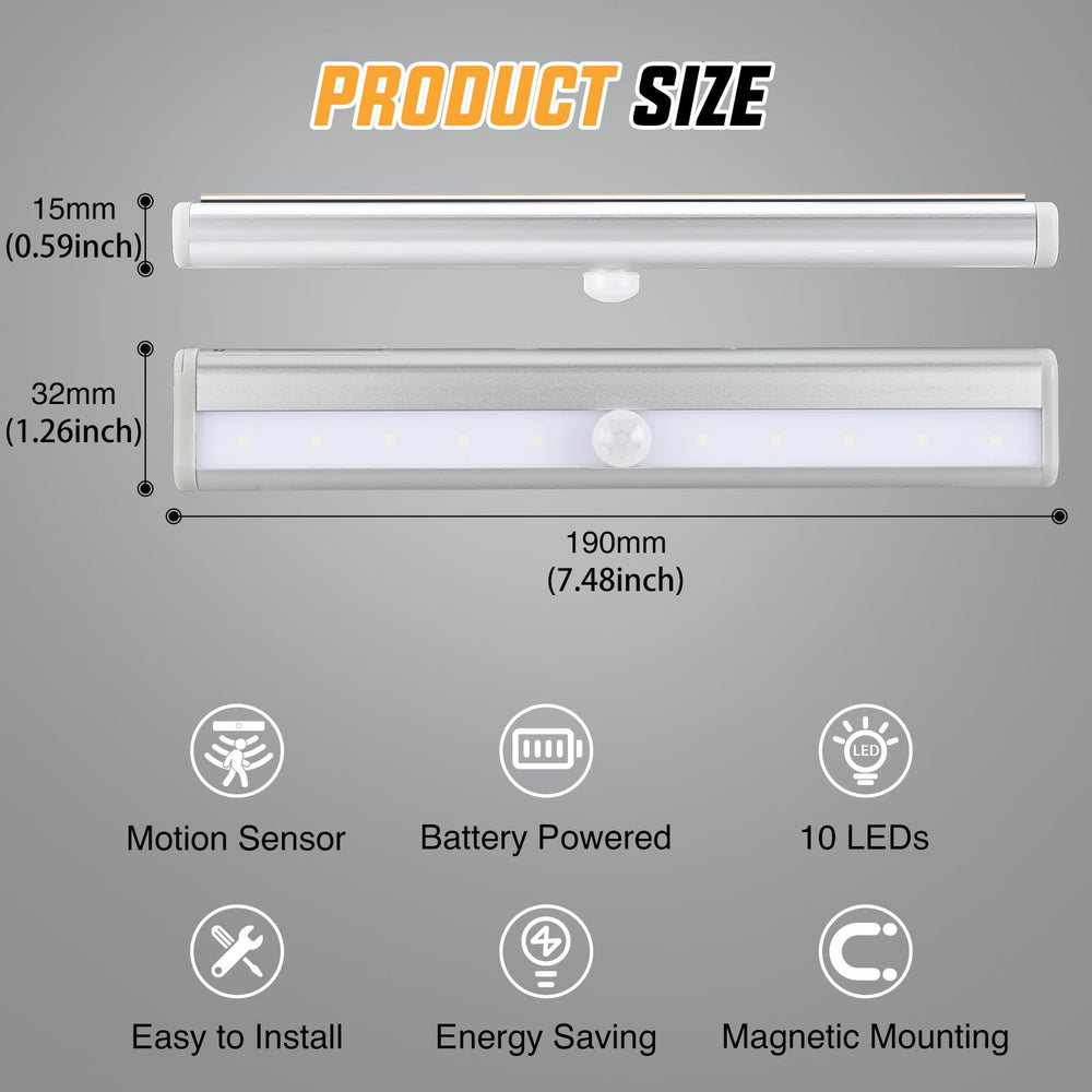 Nilight close-up of LEDs and PIR sensor for reliable activation