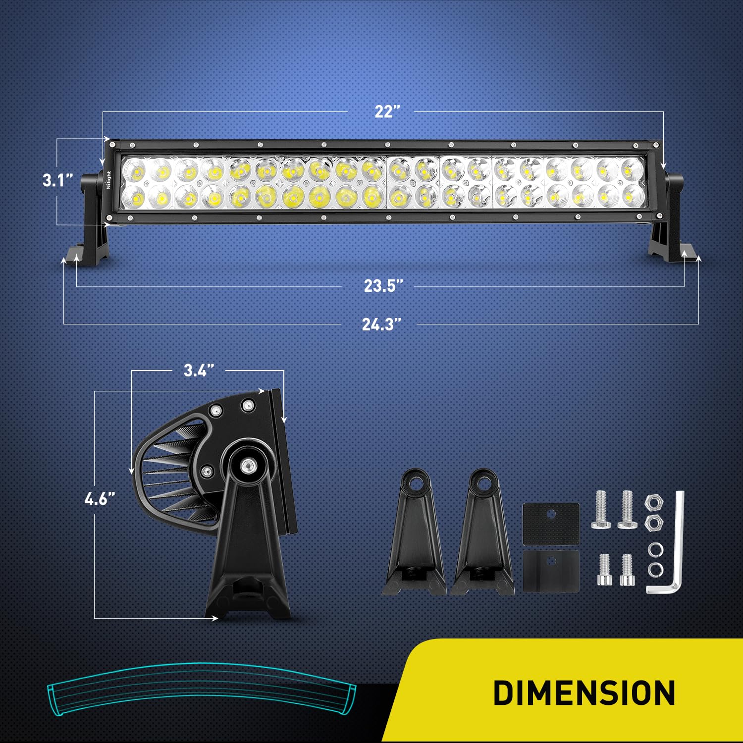 Nilight close-up of LED chips and PC lens highlighting intense light delivery