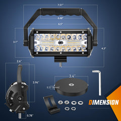 Nilight close-up of triple-row LEDs highlighting powerful combo beam design