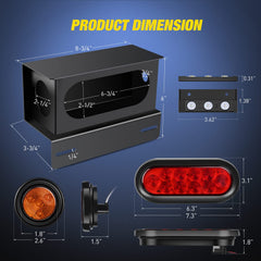 Nilight close-up of 6-inch oval tail light highlighting bright SMD LEDs for clearer stop signals