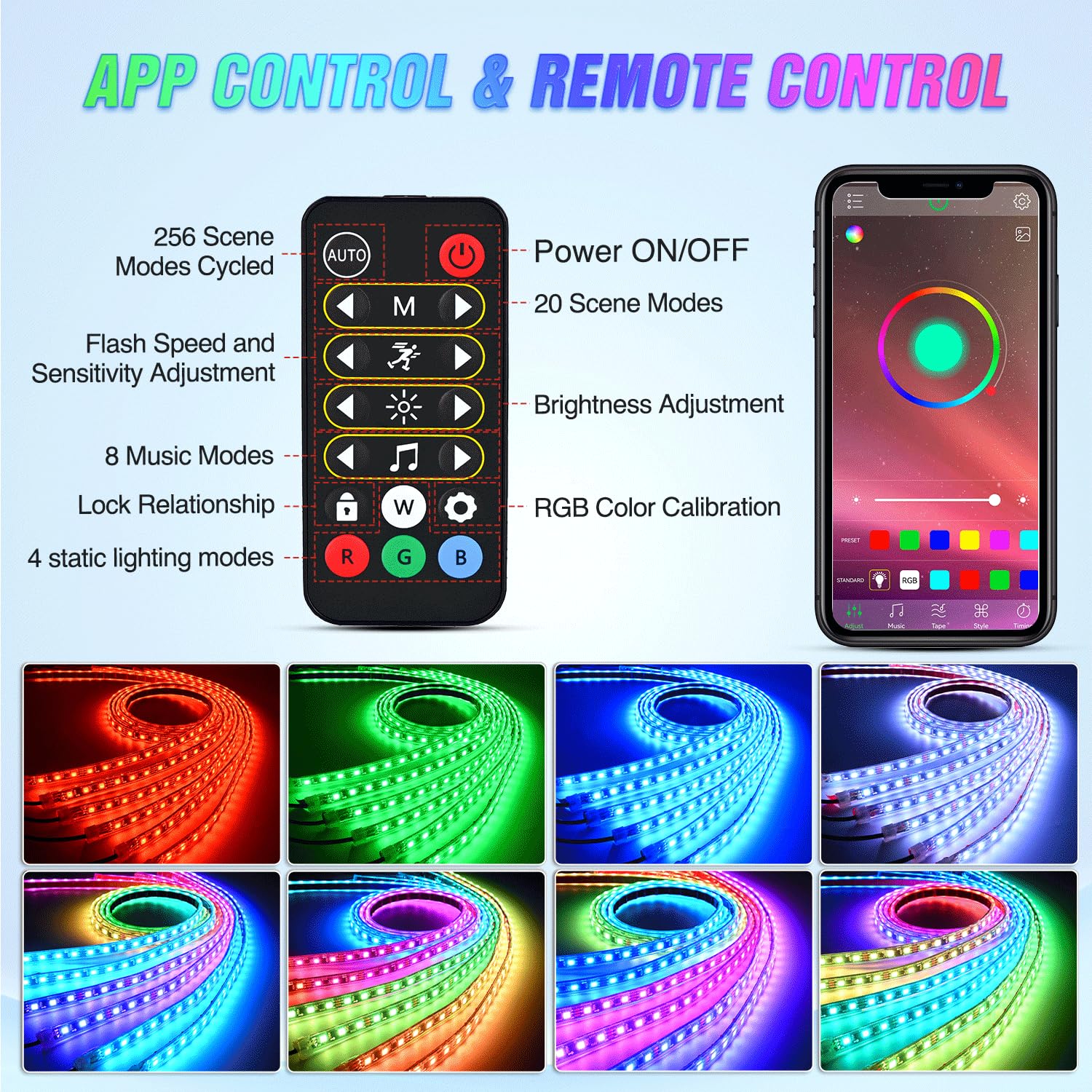 Nilight control box and remote together showing ease of use and benefit: simple operation