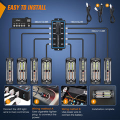 Nilight control box and wiring harness demonstrating simple synchronized installation