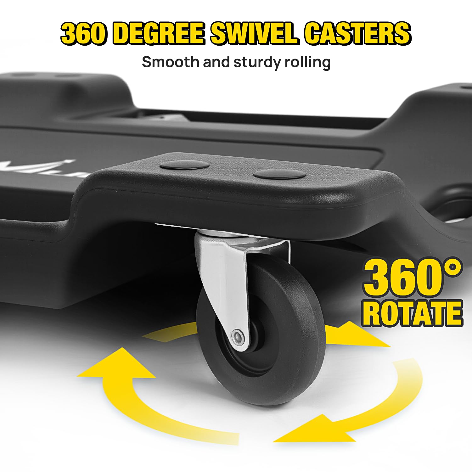 Nilight caster detail displaying six swivel wheels for smooth maneuverability