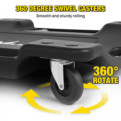 Nilight caster detail displaying six swivel wheels for smooth maneuverability