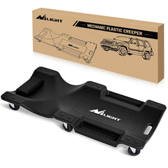 Nilight creeper front view showing padded headrest and ergonomic shape for comfort