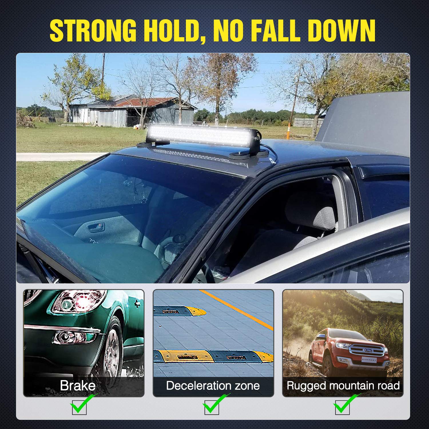 Nilight curved light bar mounted showing versatile compatibility