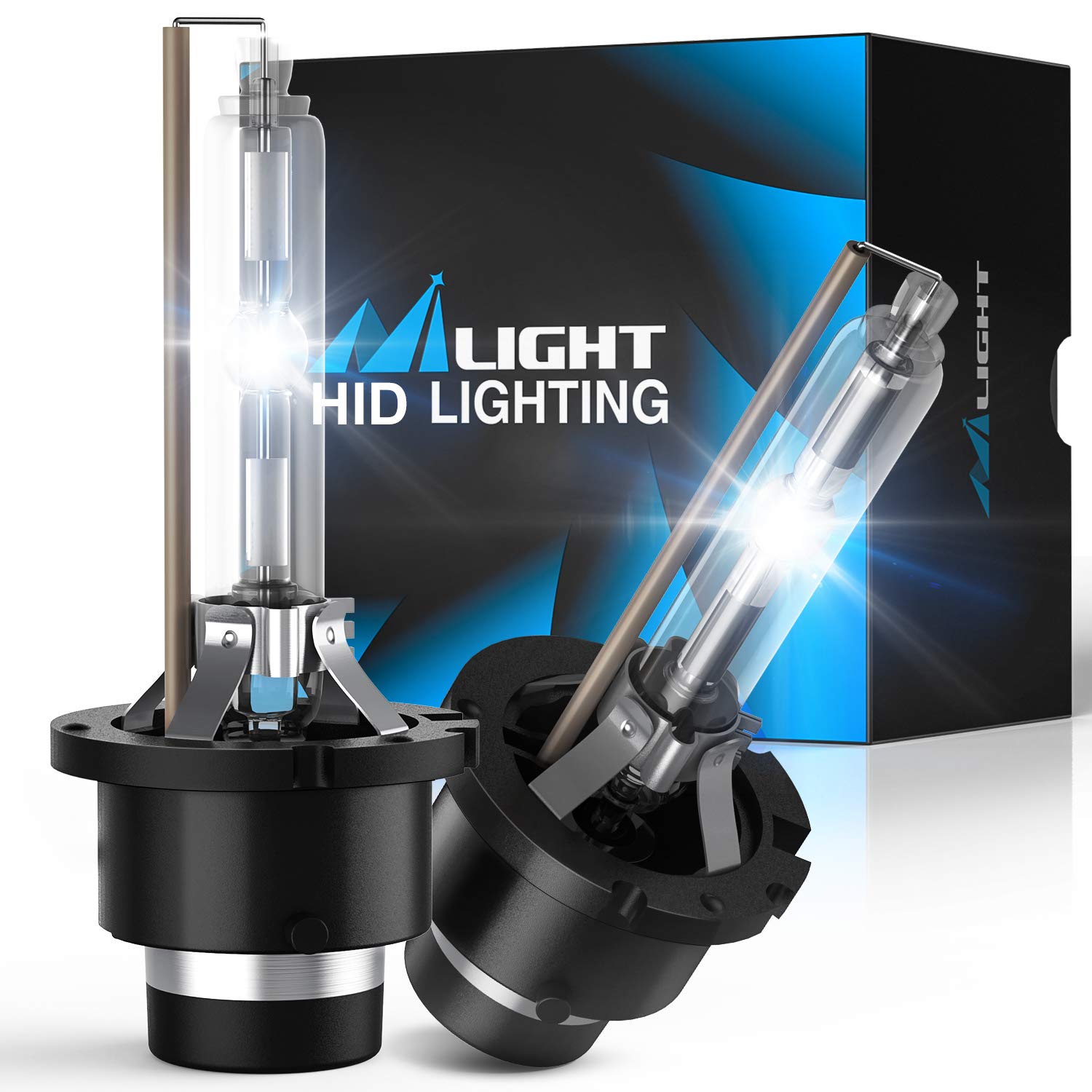 Nilight D4S front view showing bulb assembly and plug for easy installation benefit