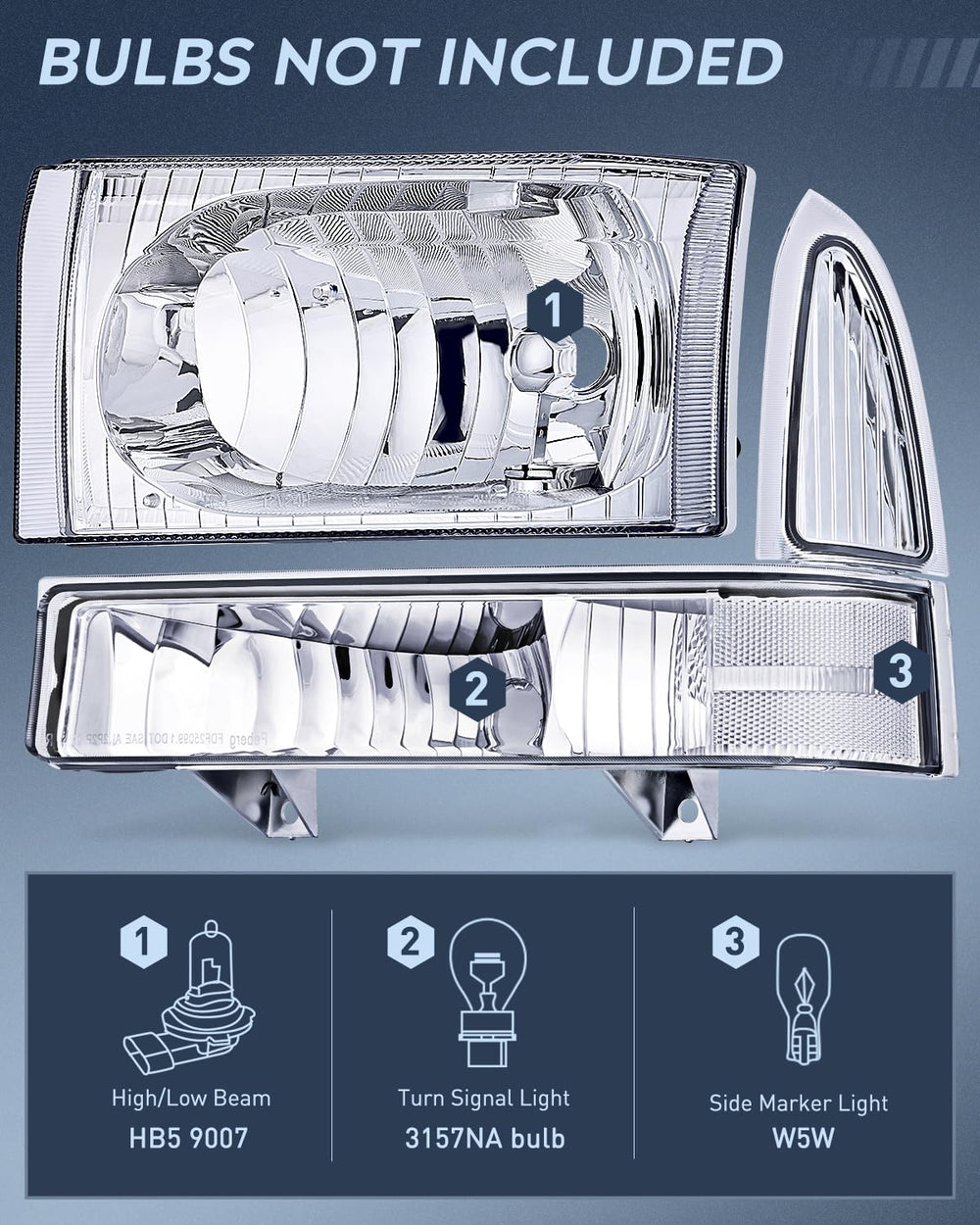 Nilight driver-side assembly close-up showing clear lens and improved visibility