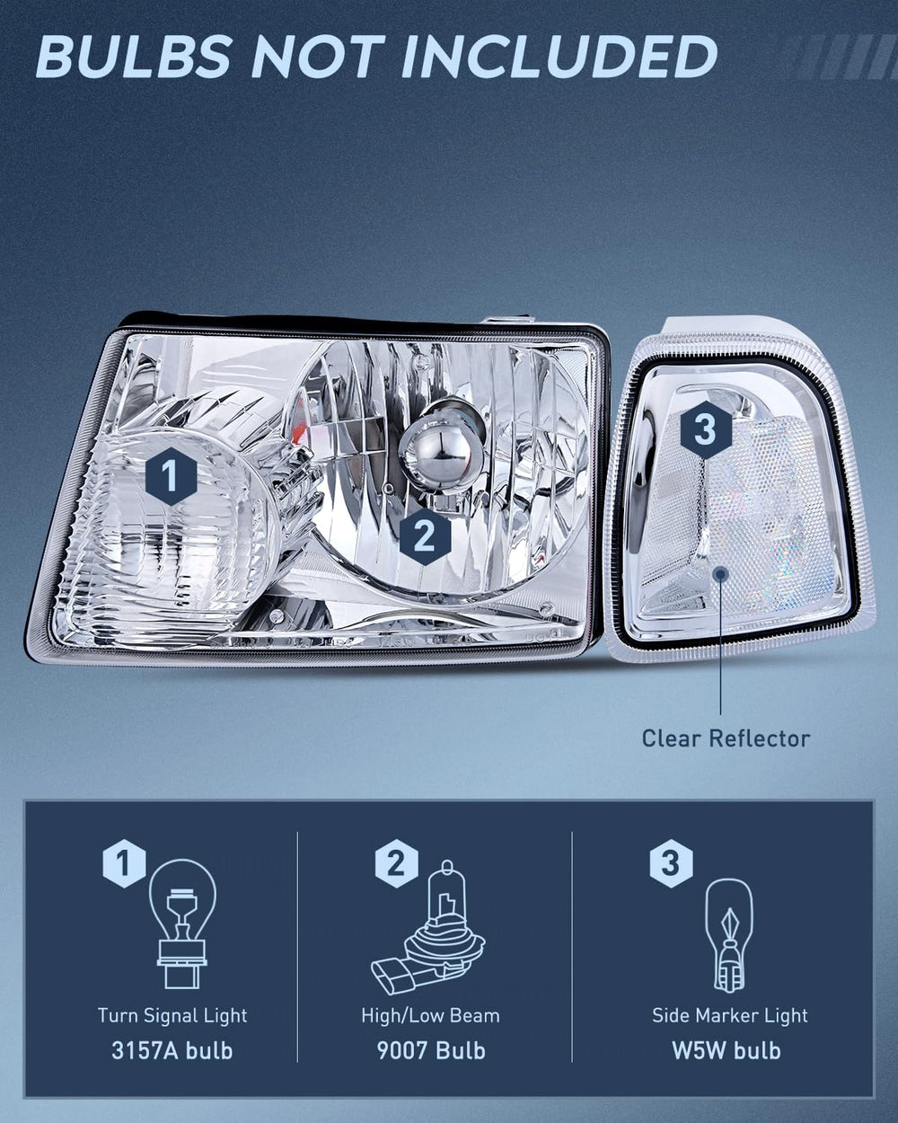 Nilight driver side headlight installed on Ranger highlighting direct-fit benefit