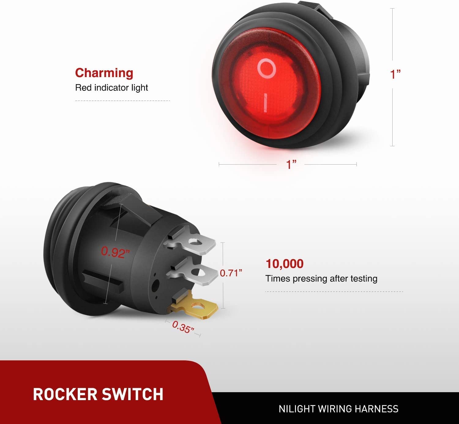 Nilight dual output leads connection illustrating secure hookups for two LED fixtures